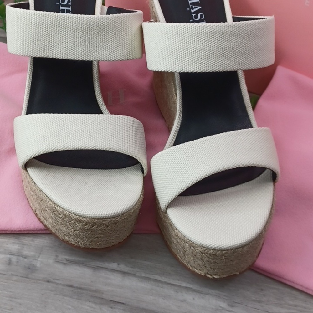 SMASH Shoes Women's Luna Two-Strap Slide Espadrille Wedge Sandals NIB - Picture 7 of 12